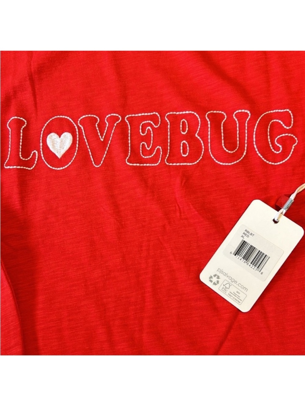 PJ Salvage XLarge Top Lovebug Red Cotton boxy short sleeve T-Shirt NWT - Picture 7 of 12